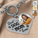 Custom Photo Best Dog Mom Ever - Gift For Dog Lovers, Cat Lovers - Personalized Heart Bracelet