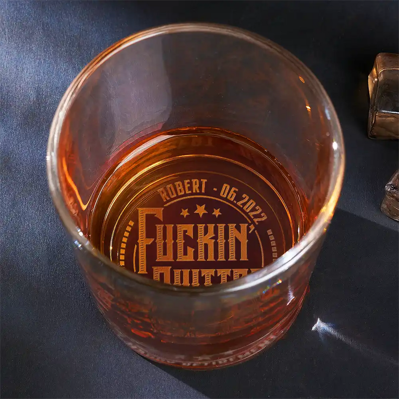 Quitter I Mean Happy Retirement - Personalized Engraved Whiskey Glass