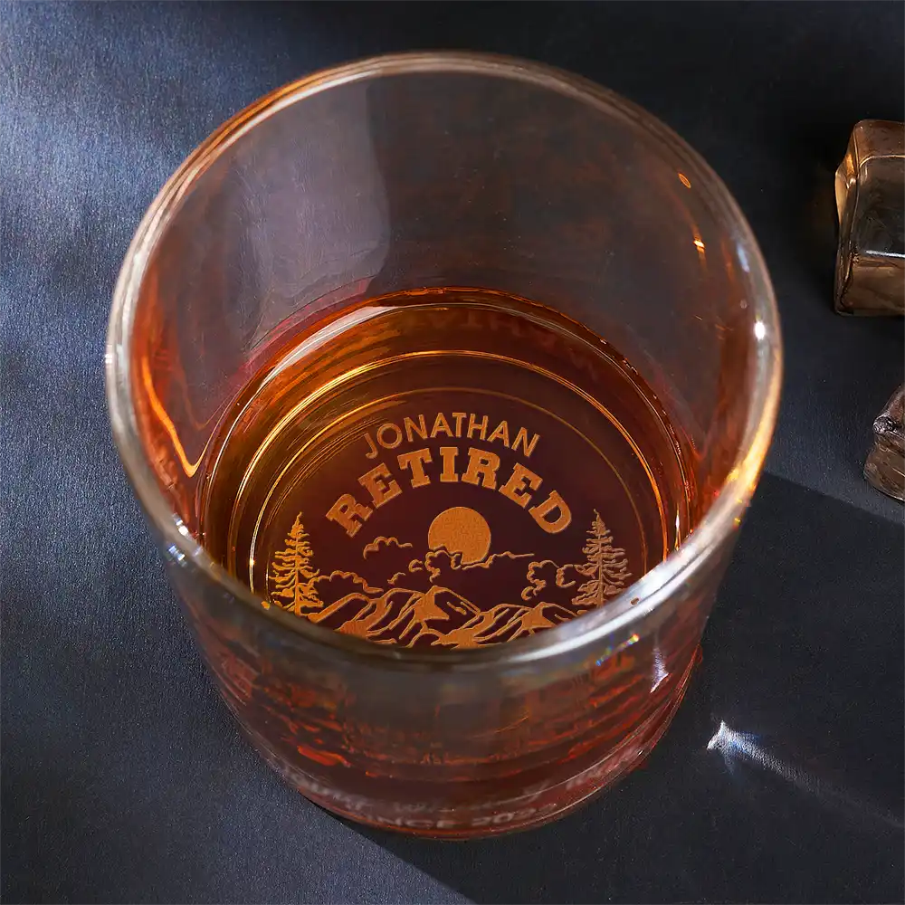Doing What I Want Since Retirement - Personalized Engraved Whiskey Glass