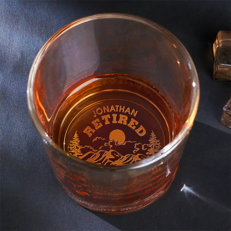 Doing What I Want Since Retirement - Personalized Engraved Whiskey Glass