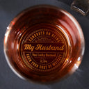 Congrats On Being My Husband From Your Wifey - Personalized Engraved Whiskey Glass