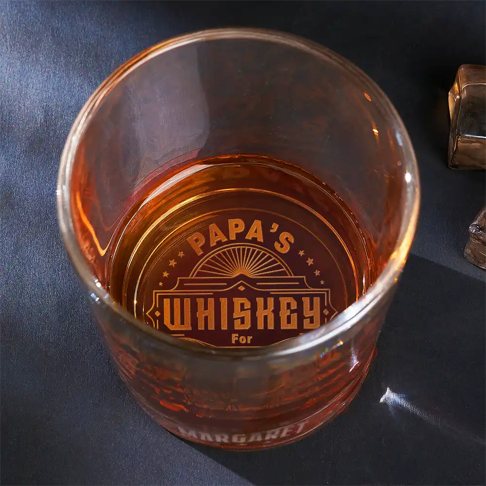 Dad For The Times We Drive You To Drink - Personalized Engraved Whiskey Glass