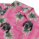 Custom Photo Pets Kids And More Vintage Palm Trees - Personalized Hawaiian Shirt