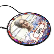 Custom Photo In Loving Memory Dog Cat - Personalized Stained Glass Window Hanging Suncatcher
