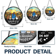 A Bond That Can't Be Broken Dog - Personalized Stained Glass Window Hanging Suncatcher