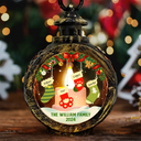 Family, Pet Lovers - Family Christmas Stockings Parents Kids Pets - Personalized Candlelight Lantern Ornament