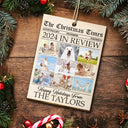 Family, Gift For Bestie - Custom Photo The Christmas Times What A Year For Family And Friends - Personalized Custom Shaped Wooden Ornament