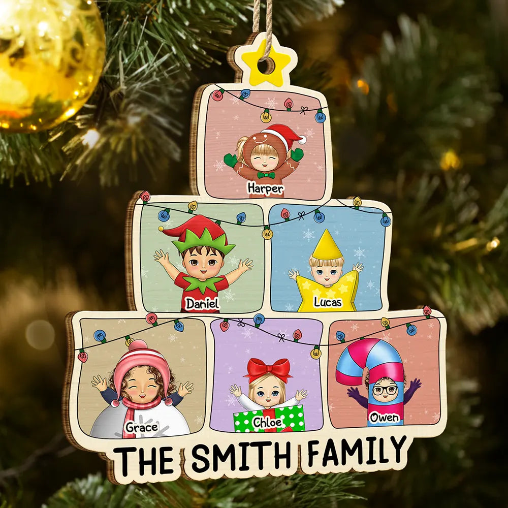 Christmas Character Cartoon Comic - Personalized Custom Shaped Wooden Ornament