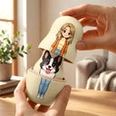 Family,Happy - Custom Photo Cartoon Full Portrait Family Couple Besties - Personalized Portrait Nesting Doll
