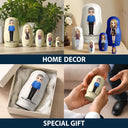 Family,Happy - Custom Photo Cartoon Full Portrait Family Couple Besties - Personalized Portrait Nesting Doll