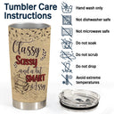 Reading Girl Classy Sassy And A Bit - Gift For Reading Lovers - Personalized Custom Tumbler