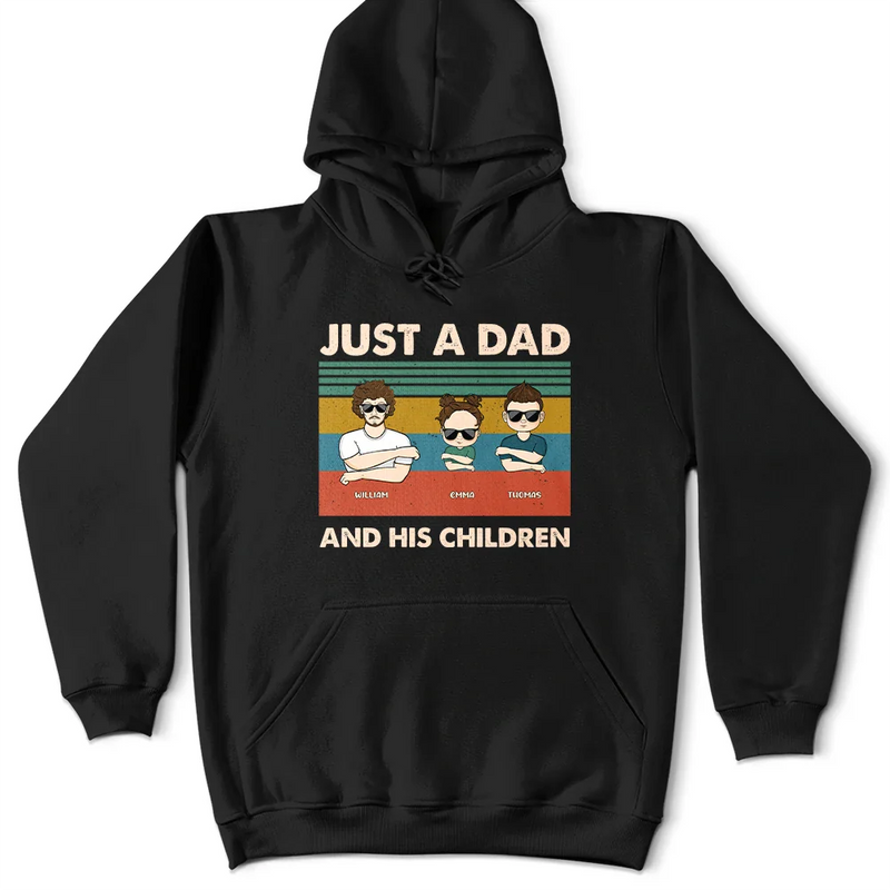 Gift For Father,Dad - Daughters (Young),Funny - Just A Dad And His Girl - Personalised T Shirt