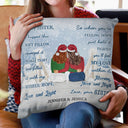 Christmas I Hugged This Soft Pillow - Gift For Sisters - Personalized Custom Pillow