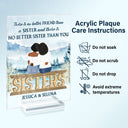 No Better Sister Than You - Gift For Sisters - Personalized Custom Vertical Rectangle Acrylic Plaque