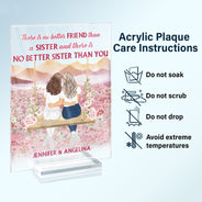 No Better Sister Than You Pink - Gift For Sisters - Personalized Custom Vertical Rectangle Acrylic Plaque
