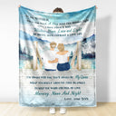 Lake Mother, Daughter And Son Hold This Blanket Tight - Gift For Mother - Personalized Custom Fleece Blanket