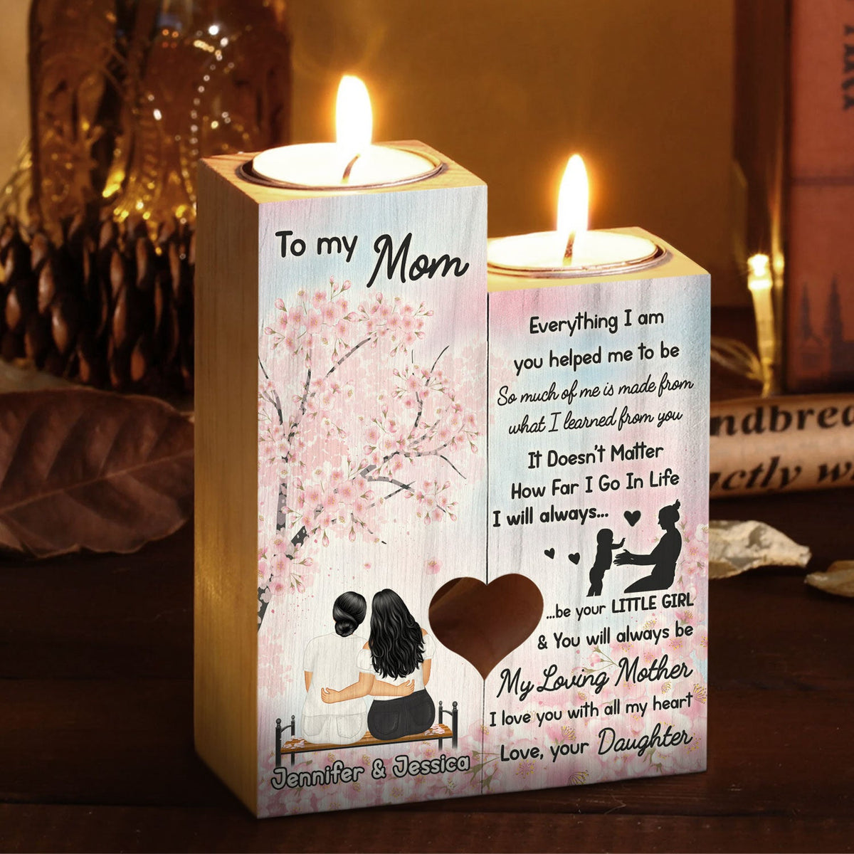I Will Always Be Your Little Girl - Gift For Mother - Personalized Custom Candle Holder