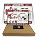 Welcome To Our Pawtio - Patio Decor For Dog Mom Dog Dad - Personalized Custom Classic Metal Signs