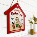 Pampered Chickens Live Here - Chicken Coop Decoration - Personalized Custom Shaped Wood Sign
