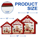 Pampered Chickens Live Here - Chicken Coop Decoration - Personalized Custom Shaped Wood Sign