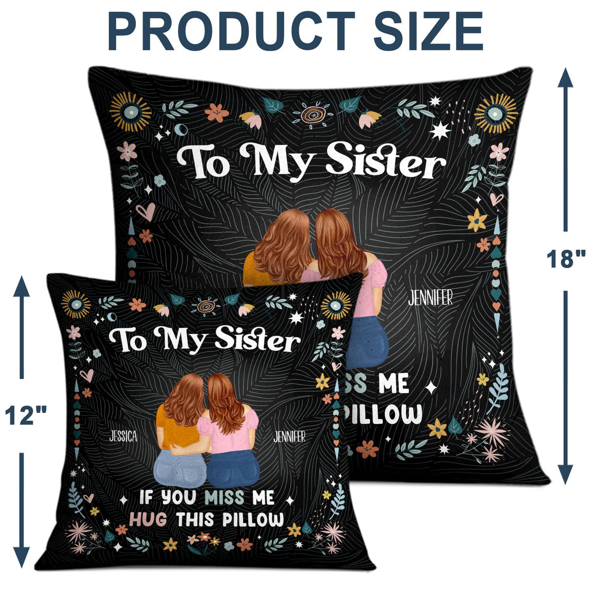 Until You Can Hug Me - Gift For Sisters And Best Friends - Personalized Pillow