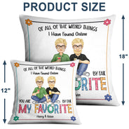 Couple Cartoon You Are My Favourite - Gift For Couples - Personalized Pillow