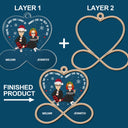 Christmas Couple You're The Only One - Gift For Couples - Personalized 2-Layered Mix Ornament