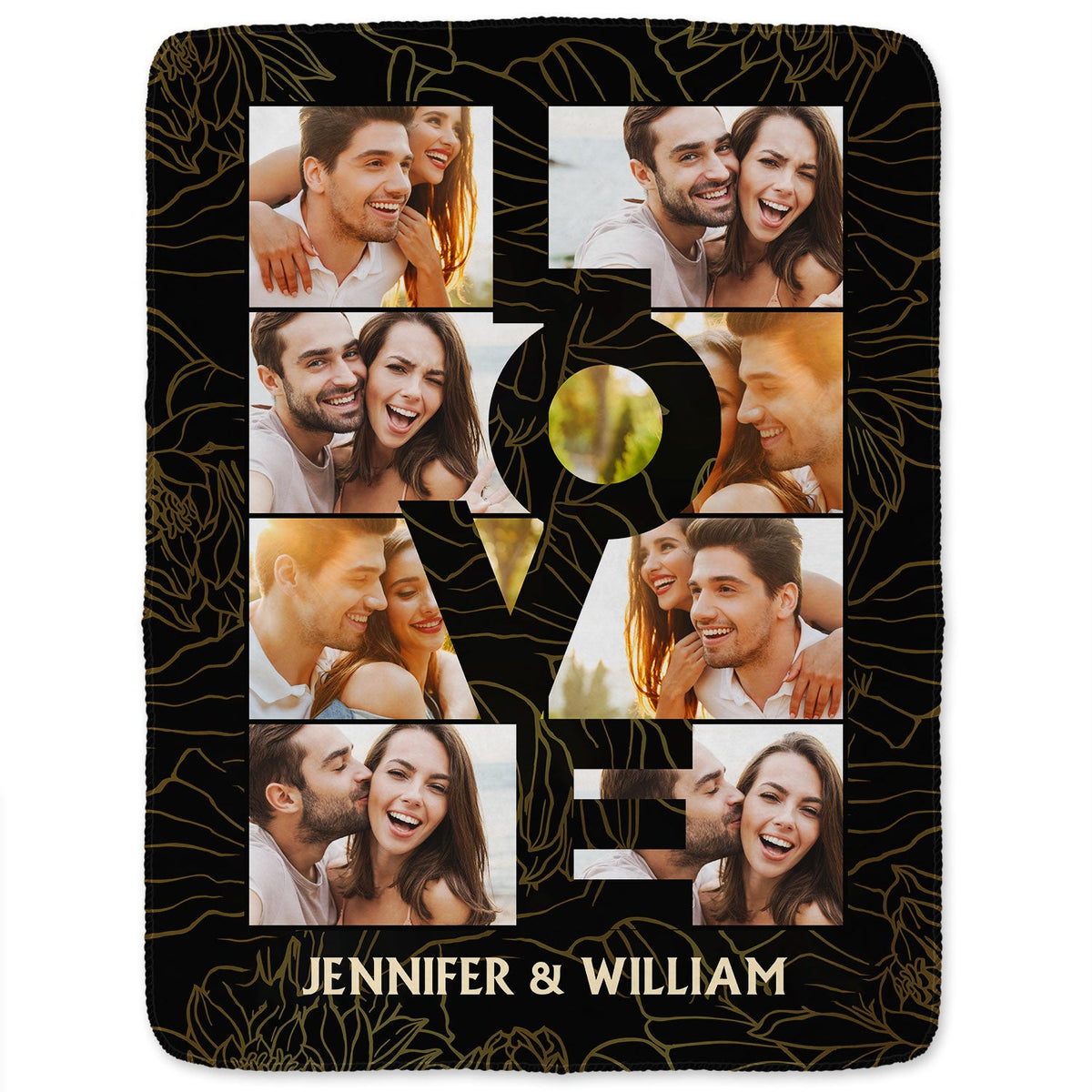 Custom Photo Love Couple - Gift For Couples - Personalized Fleece Blanket, Sherpa Blanket