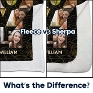 Custom Photo Love Couple - Gift For Couples - Personalized Fleece Blanket, Sherpa Blanket