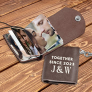 Custom Photo Couple Together Since - Gift For Couples - Personalized Mini Photo Album Keychain