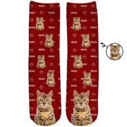 Custom Photo Pet Name - Gift For Pet Lovers - Personalized Socks