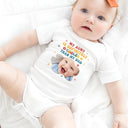 Custom Photo My Aunt Is Cooler Than My Dad - Baby Shower, Gift For Baby, New Parents - Personalized Baby Onesie