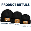 Custom Photo Loved & Protected By - Gift For Baby, Pet Lovers - Personalized Beanie With Leather Patch