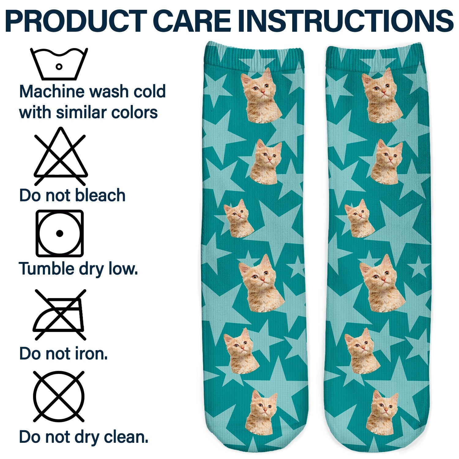 Custom Photo Face Cut Family Children Pet - Gift For Father, Mother, Family - Personalized Socks
