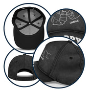 Hand Punch Line Sketch Dad Since - Personalized Classic Cap