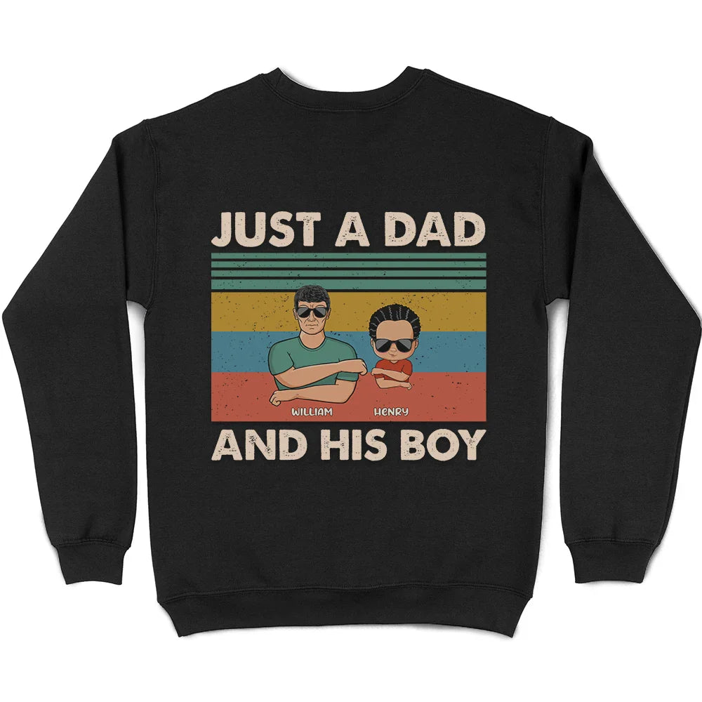Just A Dad And His Girl - Personalized T Shirt