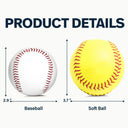 Custom Photo We Hit A Homerun Scoring You As Our Dad - Personalized Baseball, Softball