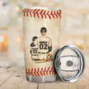 We Hit A Homerun Scoring You As Our Dad - Personalized Tumbler