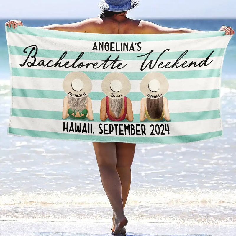 Bachelorette Weekend - Personalized Beach Towel
