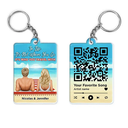 Who You Travel With - Personalized Acrylic Keychain
