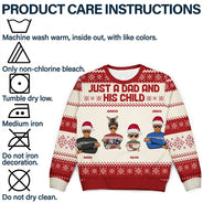 Christmas Just A Dad And His Girl - Personalized Unisex Ugly Sweater