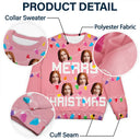 Christmas Custom Photo Family Christmas Tree - Personalized Unisex Ugly Sweater
