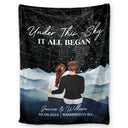 Star Map It All Began - Personalized Fleece Blanket, Sherpa Blanket