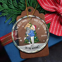 Gift For Couples - Christmas Couple Kissing Best Thing On The Internet - Personalized Circle Glass Ornament