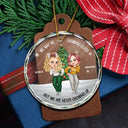 Gift For Bestie - Christmas Bestie We May Be Growing Older - Personalized Circle Glass Ornament