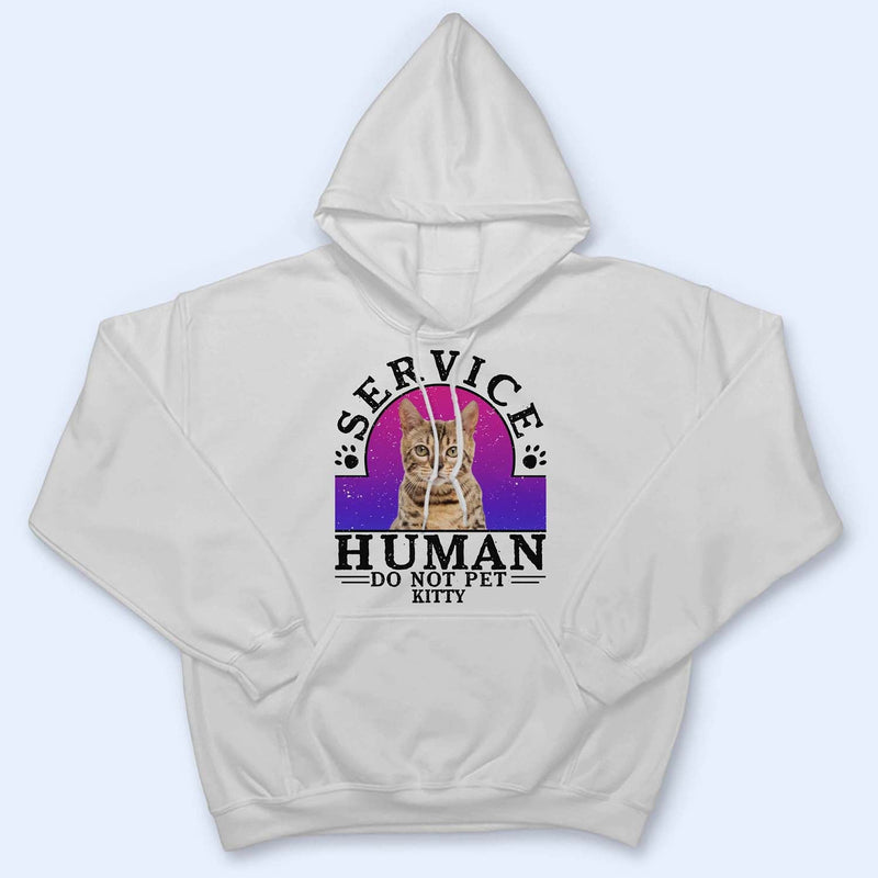 Custom Photo Dog Cat Service Human Do Not Pet - Gift For Dog Lovers And Cat Lovers - Personalized Custom T Shirt