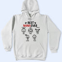 Gift For Grandpa,Gift For Grandparents,Gift For Father,Happy - Best Dad Grandpa Ever Kid Stick Figures - Personalized T Shirt