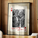 Gift For Couples,Old Couples,Gift For Husband,Gift For Wife,Gift For Boyfriend,Gift For Girlfriend,Love,Custom Photo - Custom Photo How Lucky Are We Playing Card - Personalized Poster