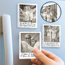 Gift For Bestie,Gift For Sisters,Happy,Custom Photo,Old Best friends - Custom Photo Besties Gray Scale Right In The Throat - Personalized Acrylic Fridge Magnet