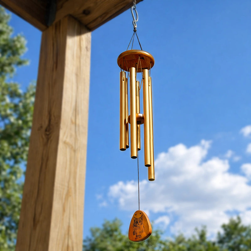 Pet Lovers,Pet Mom,Dog Lovers,Dog Mom,Dog Dad,Pet Dad,Cat Lovers,Cat Mom,Cat Dad,Memorial,Sad - Custom Photo Pencil Sketch I Love You Forever Until We Meet Again - Personalized Wind Chime